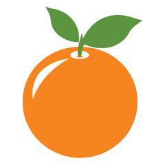 silhouette orange on white background