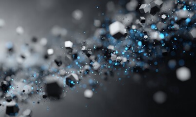 Nanotechnology and advanced materials concept with a glowing hexagonal lattice structure.