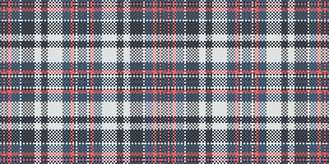 Stylish abstract plaid pattern in muted blues, grays, and coral.  Perfect for textile design, fashion, website backgrounds, or any project needing a touch of sophisticated texture and subtle color.