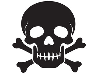 FUNNY HUMAN SKULL SILHOUETTE