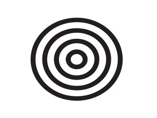 Naklejka premium Bullseye target vector icon for precision concepts