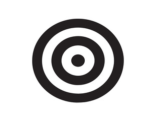 Clean outlined target vector icon for goals visuals