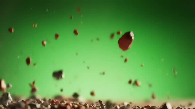 Spice Explosion A Macro View of Falling Spices