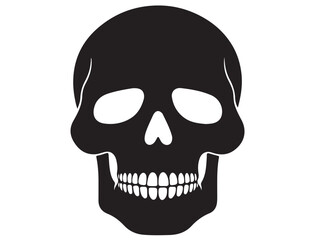 FUNNY HUMAN SKULL SILHOUETTE