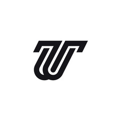 Alphabet T and W Letter Monogram Logo Design. Initial Vector Template.