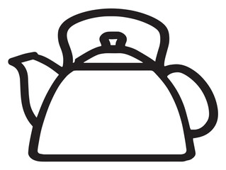 Classic tea kettle vector with clean aesthetic