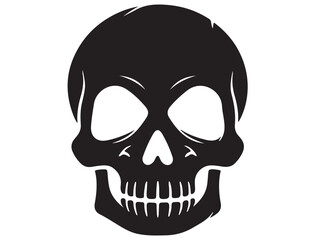 FUNNY HUMAN SKULL SILHOUETTE
