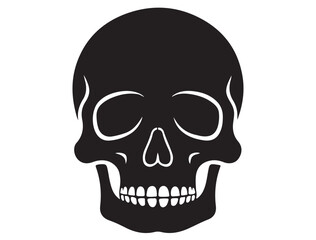 FUNNY HUMAN SKULL SILHOUETTE