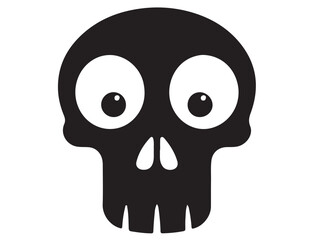 FUNNY HUMAN SKULL SILHOUETTE