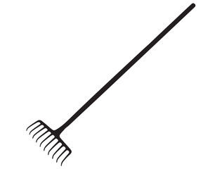 GARDEN RAKE SILHOUETTE