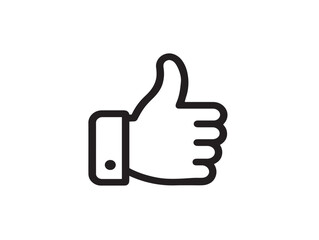 Positive approval icon designed with linear aesthetics