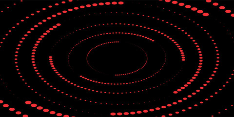 Sound wave rhythm lines spiral dynamic abstract vector background in circle dot shape. modern trendy design in poster, banner