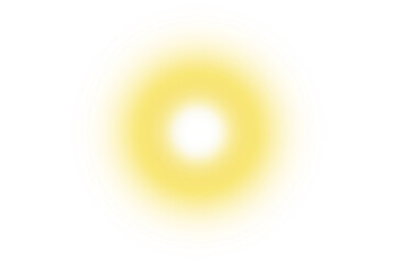 Transparent glowing sun effect in PNG