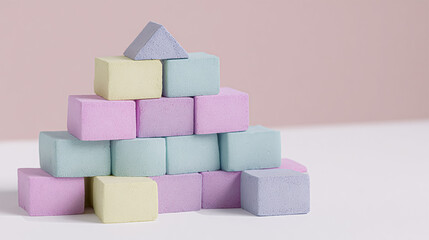 Index, menu or cover abstract back ground, consisting of nine hand painted colored wooden cubes on grungy wooden background with vintage taste. warm neutral colors. orange, gray, green, blue