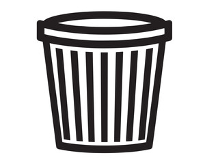 Elegant vector icon of waste disposal bin
