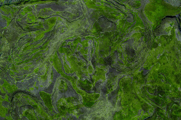 a natural rock of shale ore in cracks