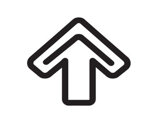 Sleek upload arrow design in linear vector format