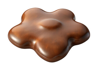 Obraz premium Shiny chocolate star shaped cookie isolated on transparent background