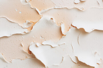 Weathered surface revealing multicolored layers, creating textural abstract composition