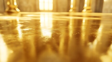 Luxurious Golden Textures and Glittering Spheres - Shimmering Metallic Background Collection