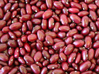 Close-up of dried red kidney beans