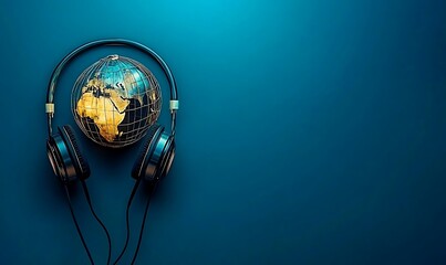 Global innovations in healthcare innovation and invention concept with copy space for podcast series
