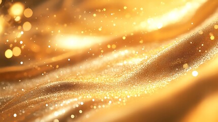 Luxurious Golden Textures and Glittering Spheres - Shimmering Metallic Background Collection