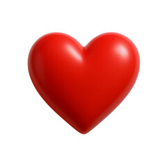 Vibrant Red Heart: Symbol of Love and Passion isolated on transparent background
