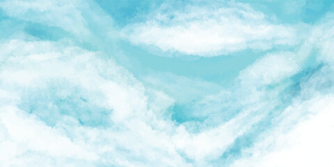 Soft Blue Watercolor Cloud Background – Dreamy Hand Painted Sky Texture with Light and Airy Brush Strokes for Posters, Websites, and Invitation Designs