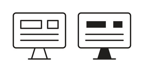 Web appsS icon. Stroke and Glyph pictogram. Vector illustration on white background