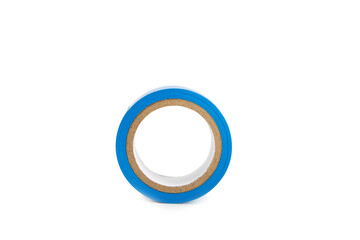 Insulating tape isolated on white background. Set of different colors insulating tape. Reel...