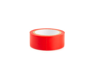 Insulating tape isolated on white background. Set of different colors insulating tape. Reel...