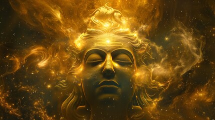 Golden Lord Shiva Face Portrait (Different Angles & Color Variants)