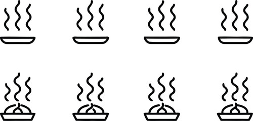 Fototapeta premium Cup of hot coffee with steam and fire illustration vector icon design