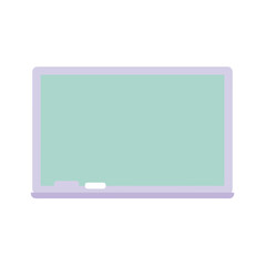 Laptop in minimalist design with soft colors and clean lines  
