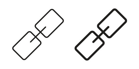 Link icon. Stroke and Glyph pictogram. Vector illustration on white background
