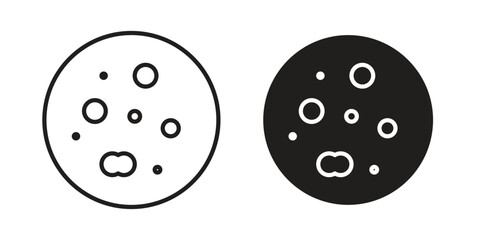 Leukemia icon. Stroke and Glyph pictogram. Vector illustration on white background