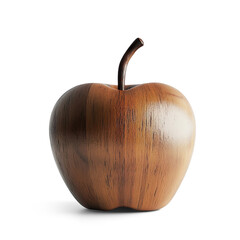 Obraz premium Wooden apple decorative fruit home decor on a Transparent Background