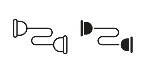 Exercise bands icon. Stroke and Glyph pictogram. Vector illustration on white background