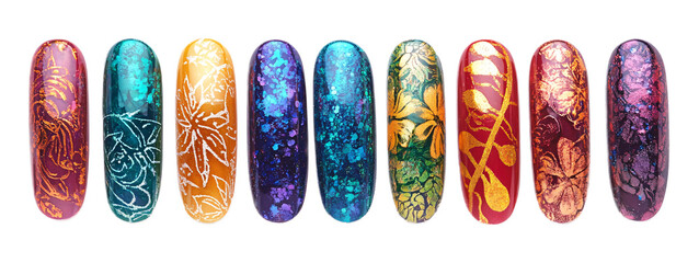 Nail Stamping Plate for Nail Art and Design - Isolated on White Background