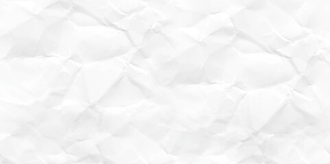 Grunge wrinkled white color paper textured background with copy space. White crumpled paper texture background.