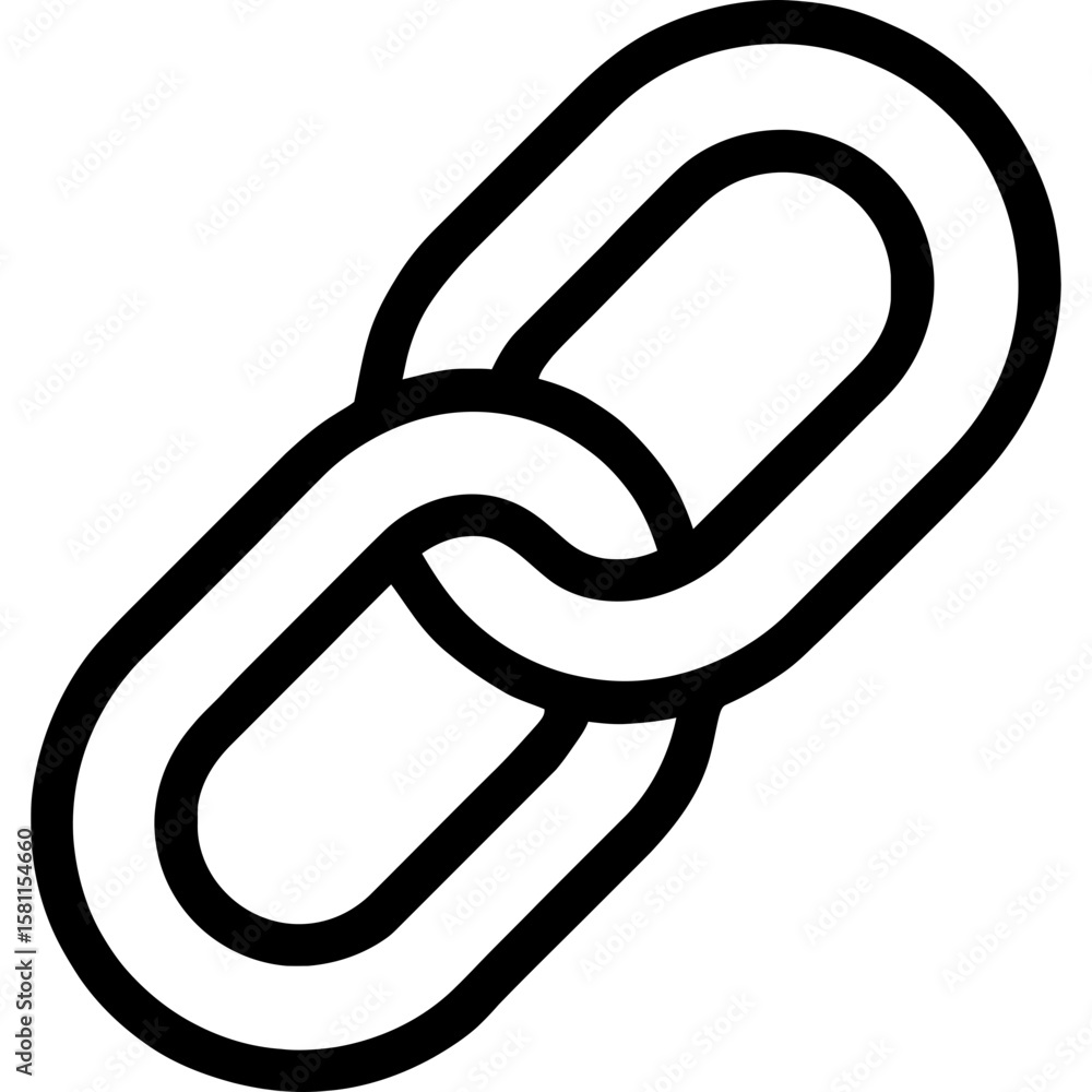 Poster connected objects outline icon vector