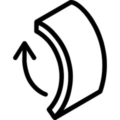 Flexible state outline icon vector