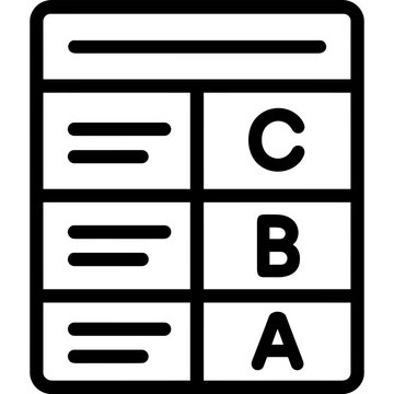 recommend clip art: Report card outline icon vector