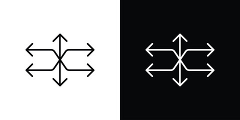 Versatile icon thin line symbol on white background. Editable stroke vector illustration