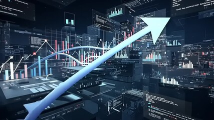 stock market graph on digital background - Powered by Adobe