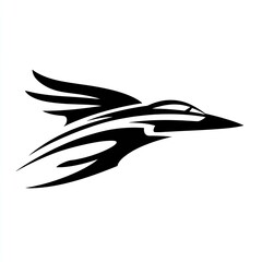 Stylized jet aircraft design.