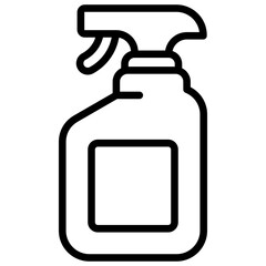 Cleaning Spray Outline Icon Vector Design - spray bottle used for disinfecting or cleaning surfaces
