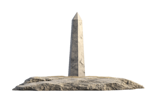 Obelisk for Monumental and Historic Architecture - Isolated on White Background - Powered by Adobe