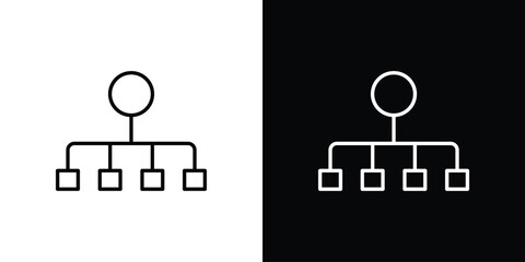 classification icon thin line symbol on white background. Editable stroke vector illustration